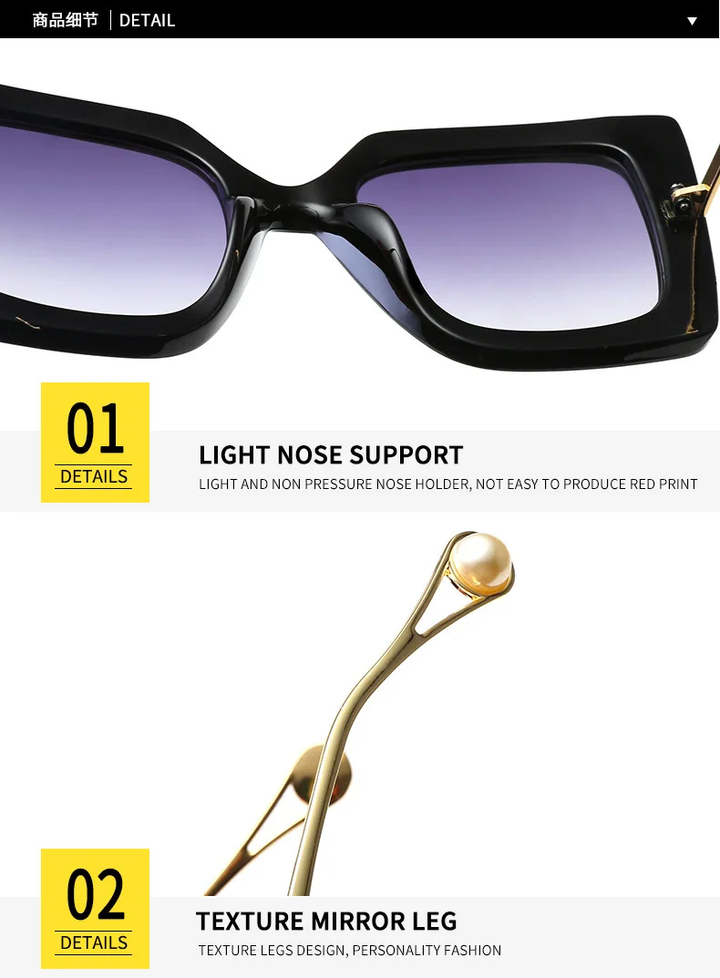 NYWOOH негабаритных солнцезащитные очки женские трендовые брендовые градиентные солнцезащитные очки оттенки большая оправа жемчужные очки UV400