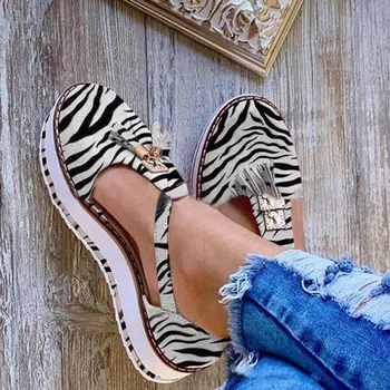 

New Women Flat Shoes Summer Vulcanized Shoes Solid Color Thick Bottom Women's Sandals Fashion Tassel Casual Style Women Shoes