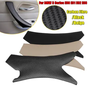 

Left/Right side DIY Inner Door Handle Cover Trim Hand Sewing For BMW 3 Series E90 E91 E92 E93 2005-2012 Black Beige Carbon Fibre