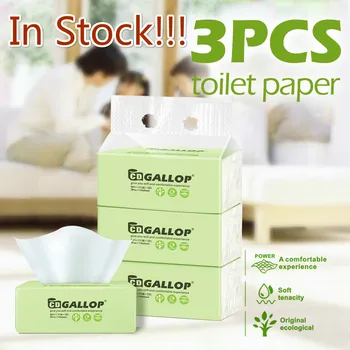 

3pcs 3-Layers Toilet Tissue Home Bath Toilet Roll Toilet Paper Soft Toilet Paper Skin-friendly Paper Towels