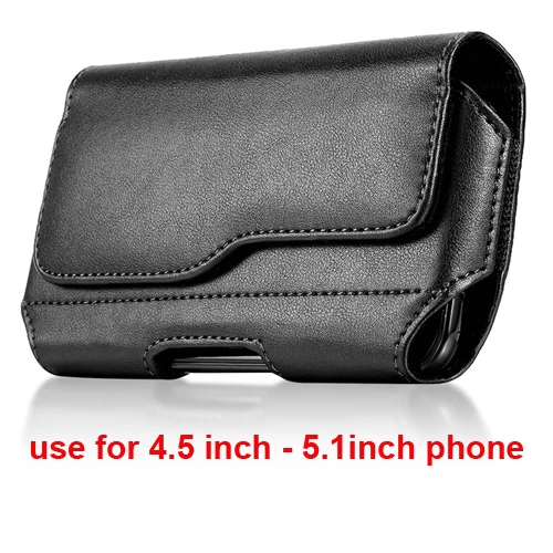 Premium Universal Leather Phone Pouch with Belt Clip Holster