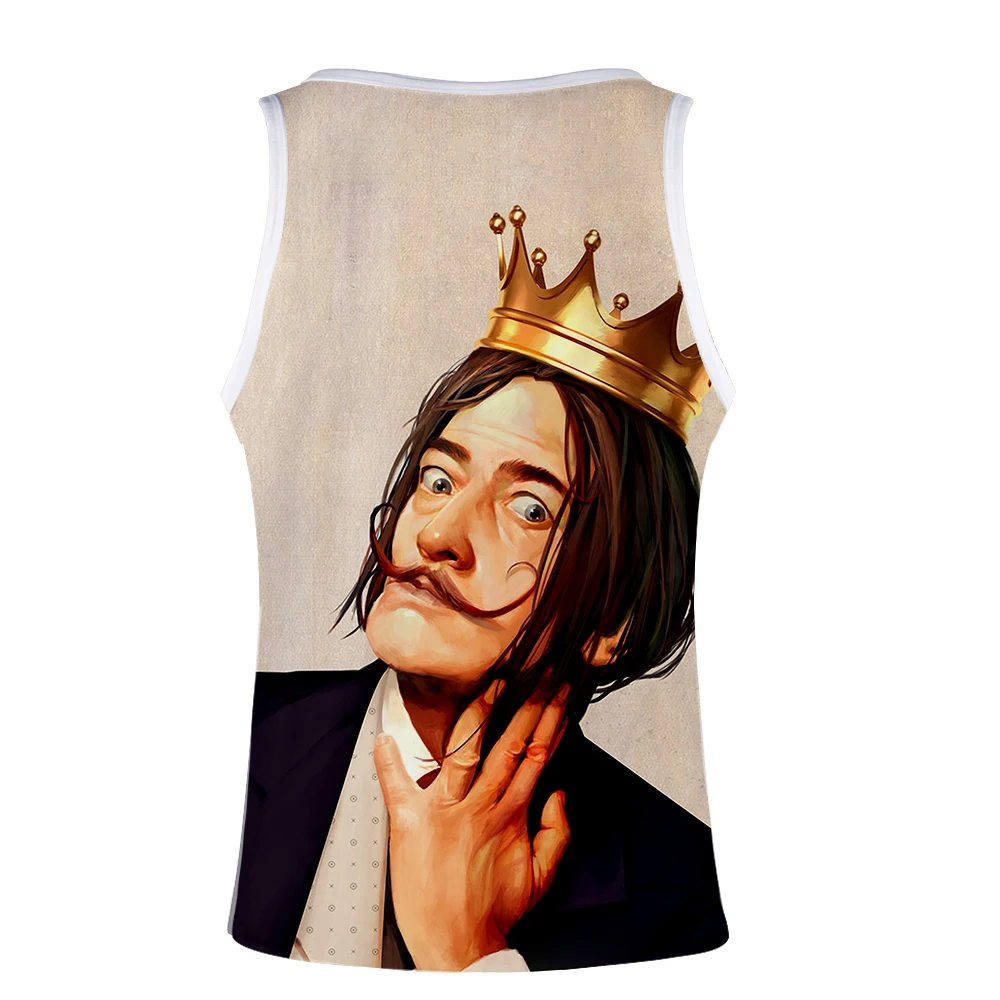 Salvador Dali маска спортивные мужские майки модные 3D Деньги Heist The House Of Papel Бодибилдинг Фитнес Мужская одежда