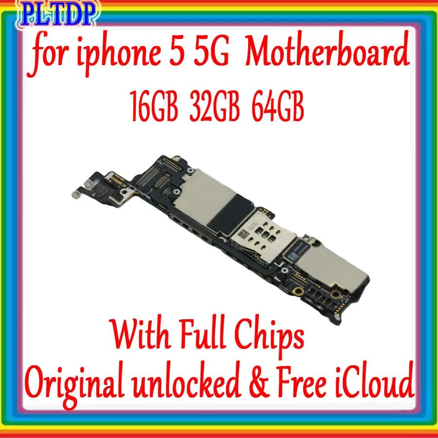 Заводская разблокированная материнская плата для iphone 5 с полным чипом 100%