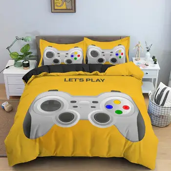 

Gamepad Printed Comforter Video Game Controller Pattern Duvet Cover For Kids Boys