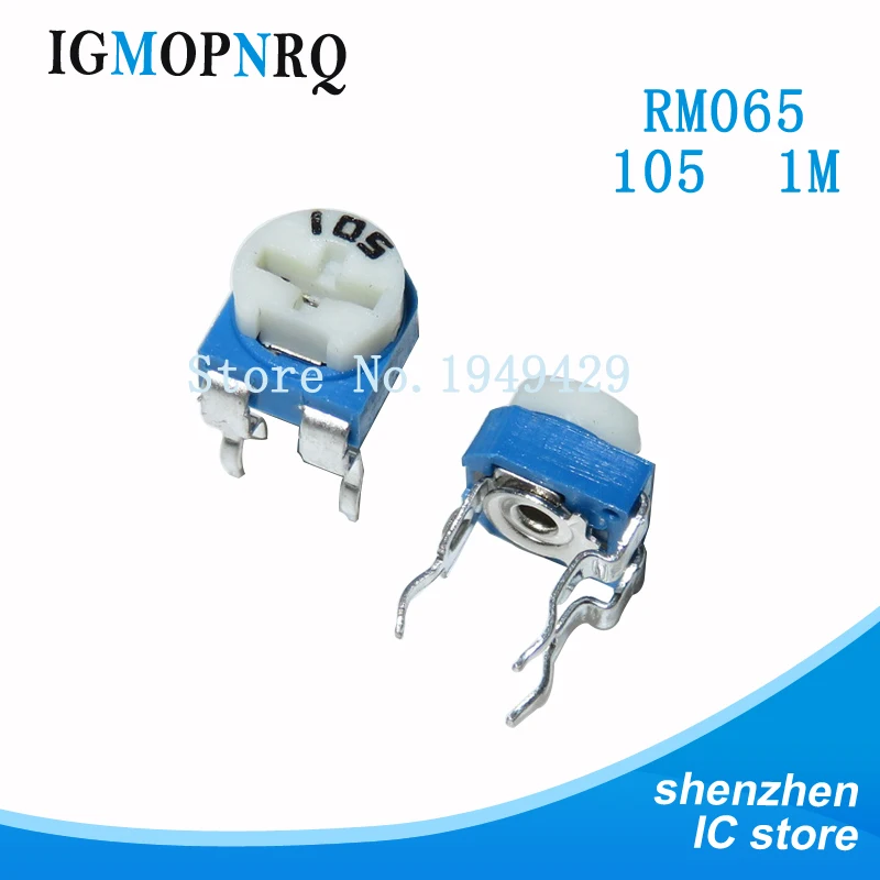 20pcs RM065 RM-065 100 200 500 1K 2K 5K 10K 20K 50K 100K 200K 500K 1M ohm Trimpot Trimmer Potentiometer variable resistor