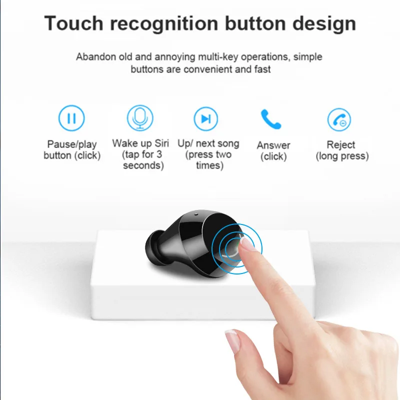 Touch TWS29 IPX5, водонепроницаемые, Bluetooth 5,0, настоящие беспроводные наушники, мини, сенсорные, стерео наушники с управлением, с зарядным устройством для Xiaomi