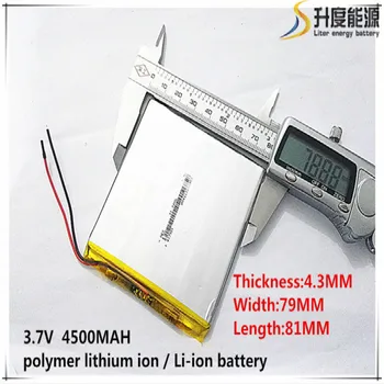 

2pcs [SD] 3.7V,4500mAH,[437981] NTC;PLIB;polymer lithium ion / Li-ion battery for tablet pc;POWER BANK;CELL PHONE,,PIPO