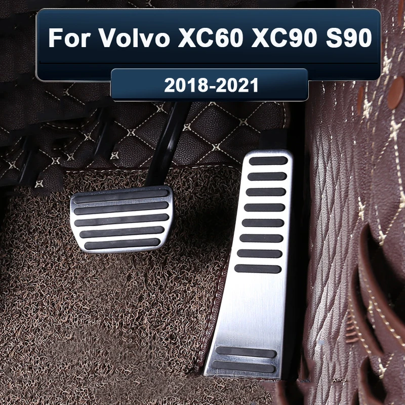 Car Accelerator Brake Pedal Footrest Pedal Plate Cover Non-Drilling Interior Refit For Volvo XC60 XC90 S90-Accessories