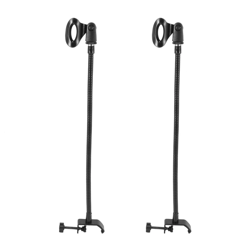 2X Flexible Gooseneck Microphone Stand With Desk Clamp For Radio Broadcasting Studio, Live Broadcast Equipment, Stations - ANKUX Tech Co., Ltd