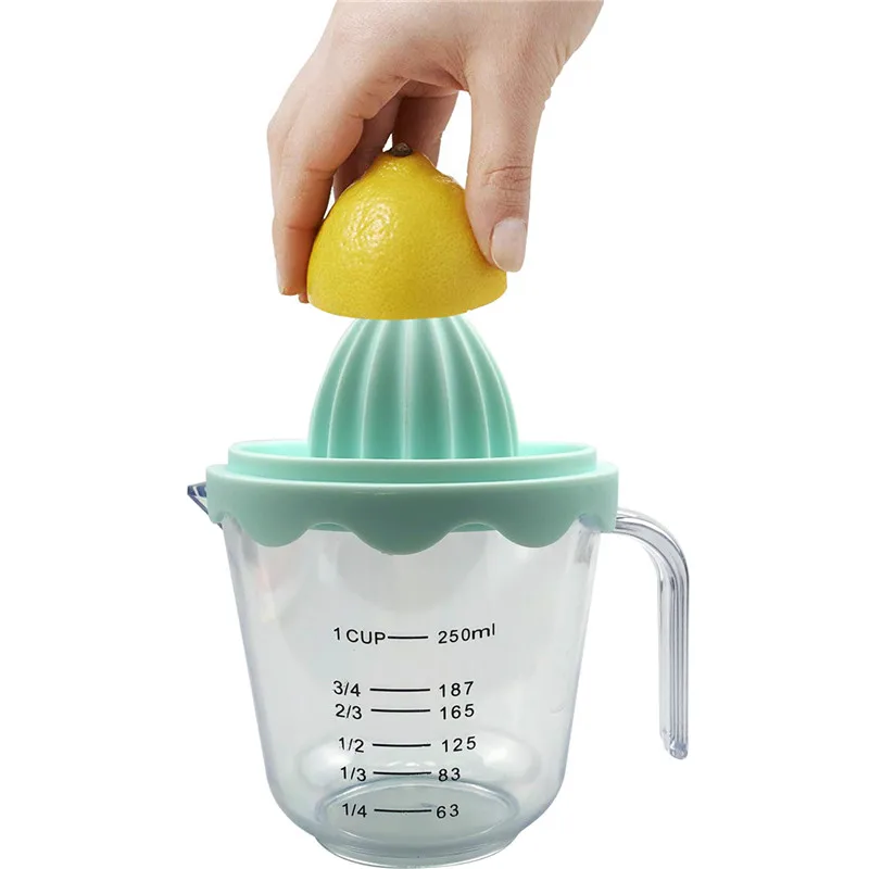 

Manual Lemon Juicer Orange Juice Kitchen DIY Juice Tool Home Essentials Juicer Portable Manual Juicer with Scale Plastic