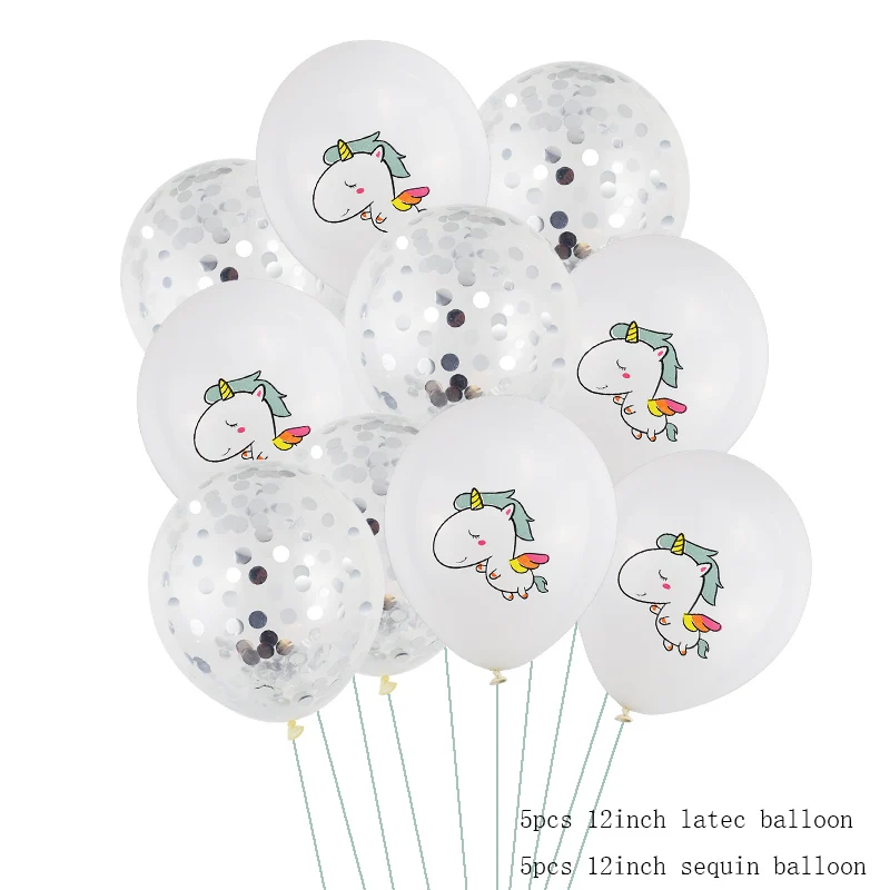 balloon 10pcs 12 шт. 12 дюймов Единорог вечерние шары детский душ латексные шары Свадебные украшения День Рождения Вечеринка DIY украшения - Цвет: balloon 10pcs