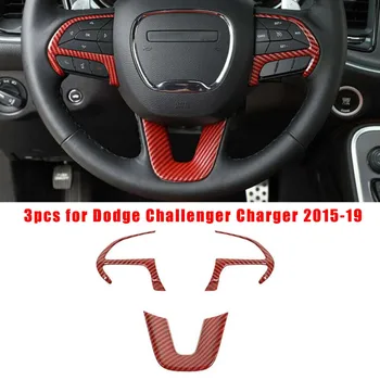 

Carbon Fiber Style Car Steering Wheel Cover Trim For Dodge Challenger 2015-2019 Interior Accessories Decorative Stickers