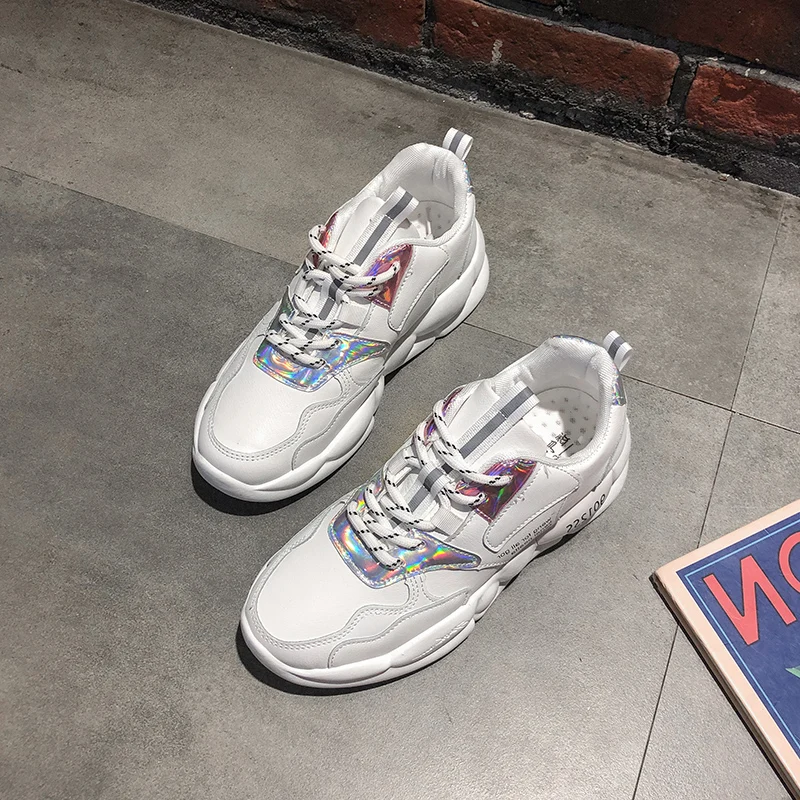YeddaMavis/Женская обувь; белая обувь для папы; женские кроссовки; сезон весна; Новинка; Корейская повседневная обувь со шнуровкой; женская обувь; женские кроссовки