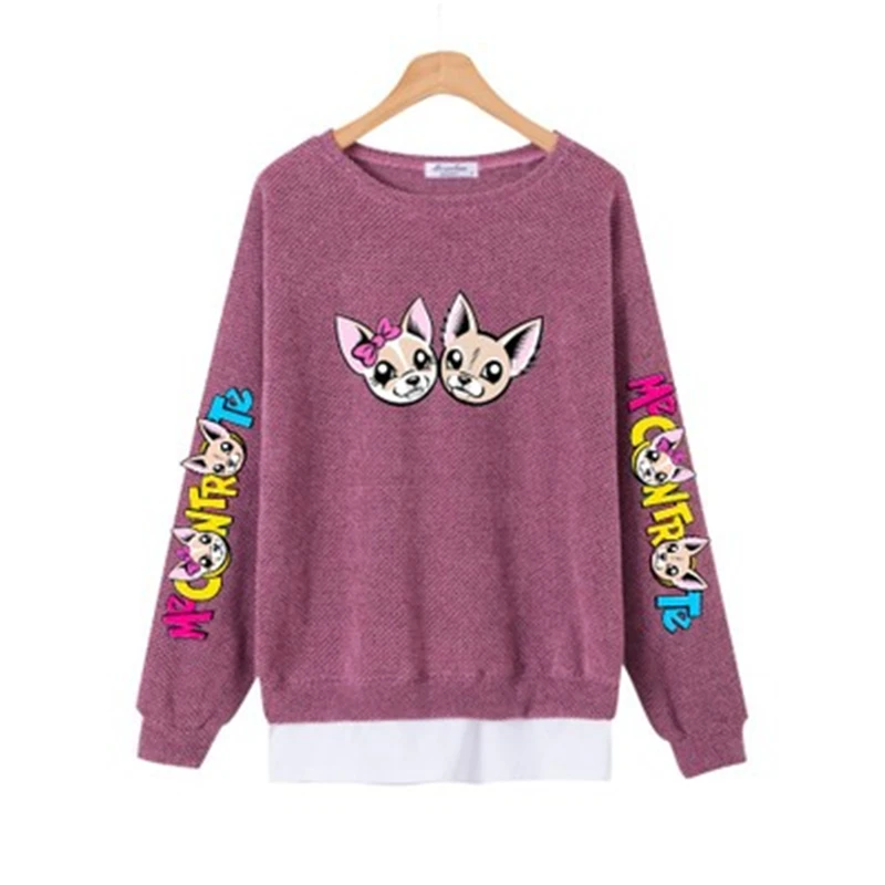 

Women Cute Cat Ears Print Cartoon Pullver Casual Long Sleeve Autumn Winter Female O-neck Loose Sweatshirt Fashion Harajuku Tops
