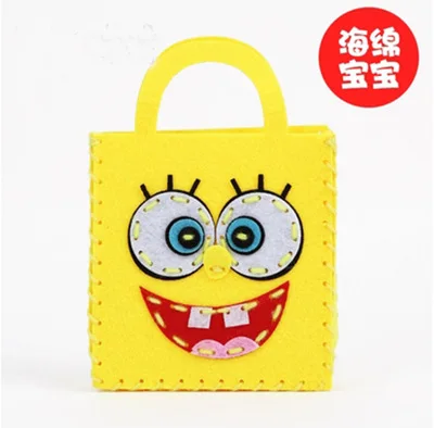 Hand-made DIY из нетканного полотна Hand-made DIY детского труда класс - Цвет: Spongebob