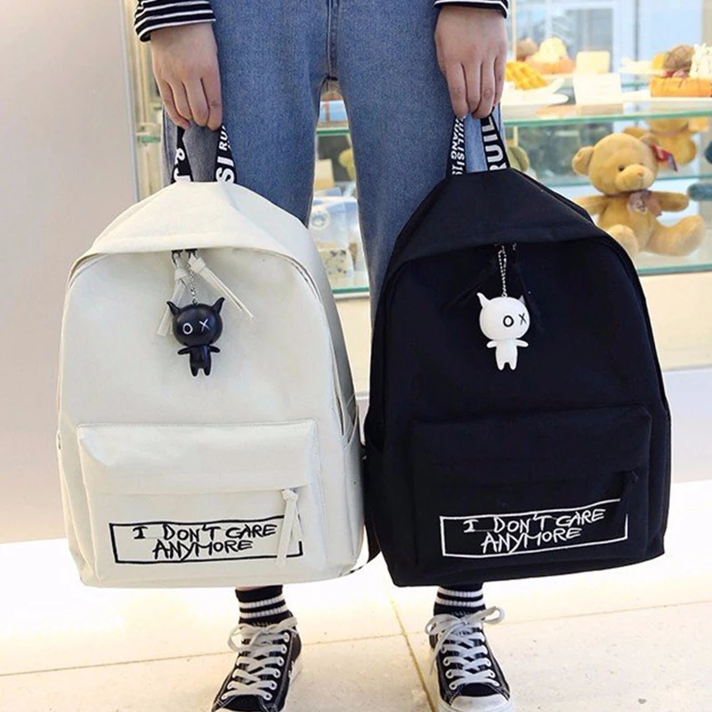 

Women Backpack School Bags For Teenage Girls Female's Cotton Fabric Women's Leaves Backpack Fresh New Large Capacity Travel Bag