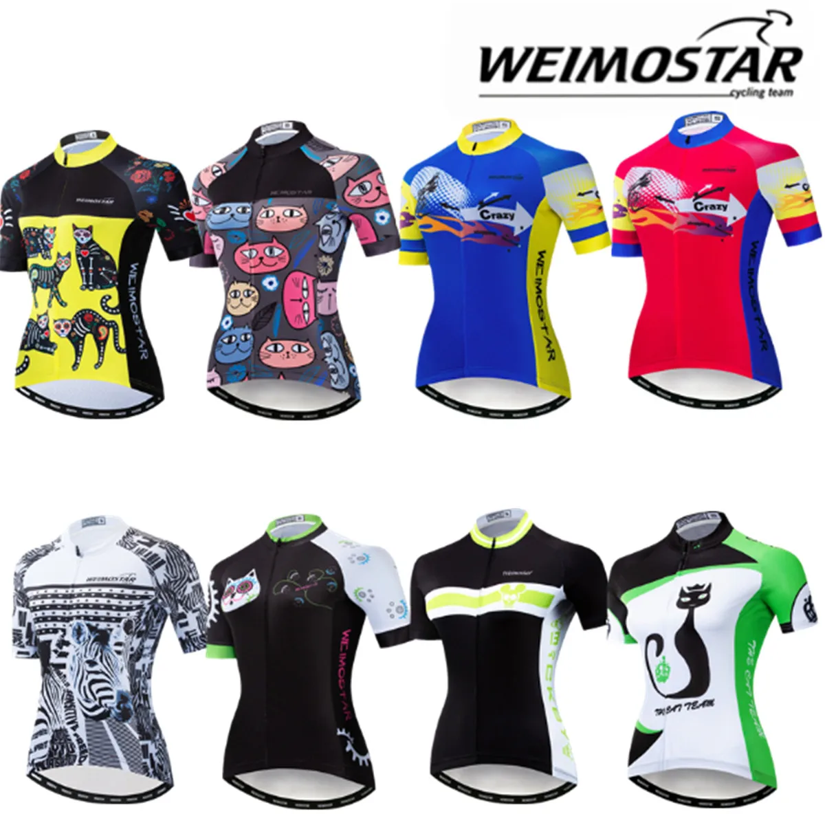 weimostar Cycling jersey Women Mountain Bike jersey Tops Short sleeve summer breathable quick dry 
