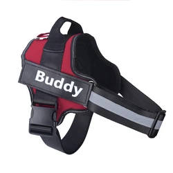 Harnais réfléchissant et personnalisable pour chien, pour animaux de compagnie, ajustable et respirant pour petit et grands animaux de compagnie, gilet avec étiquette 