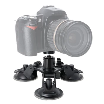 

New Triple Suction Cup Stabilization Bracket Car Mount Holder for DSLR GoPro Hero Osmo Action DOM668