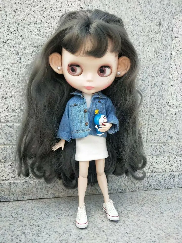 Blyth джинсовая куртка Озон пальто кукольный наряд(Fit blyth, BJD, озон, pullip, лат, licca, ob, kurhn, 1/6 кукла