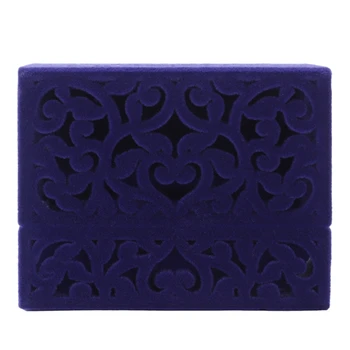

Hollow Engagement Wedding Jewelry Box Holder Display Gift Ring box Blue