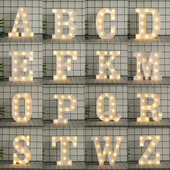 

INS Hot Selling 26 English Letter Lights Led Symbol Modeling Lights Wedding Night Light Birthday Confession Proposal Lantern