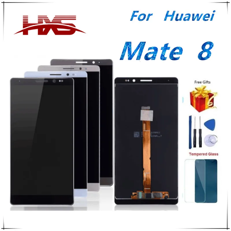 

H.X.S Tested LCD Display for Huawei mate 8 Digitizer Touch Screen Assembly 6.0 inch Frame With Free Tempered Glass and Tools