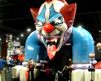 

Personalized 5x5 meters giant inflatable clown arch for halloween decoration toys