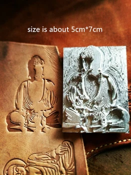 

Buddha statue pattern Hand-work unique design leather working tools carving punches stamp craft tools