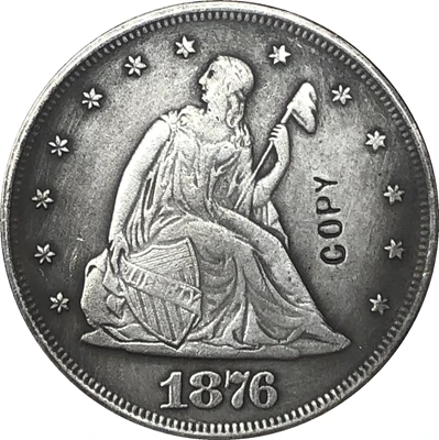 Копия монеты Свобода из Соединенных Штатов 1876 | Дом и сад