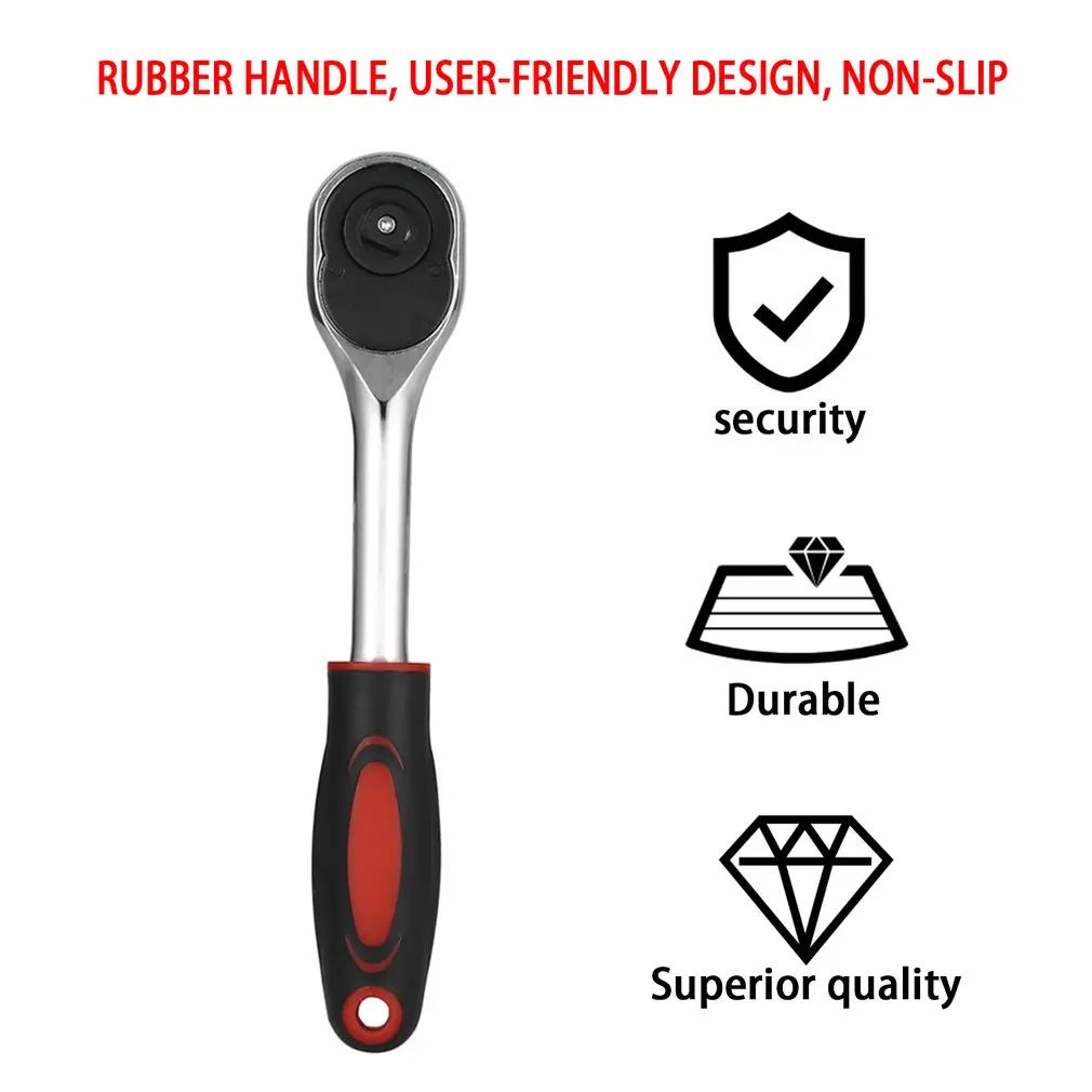 Chrome Vanadium Steel 1/2 3/8 1/4 Inch Ratchet Wrench 24 Teeth Torque Wrench Quick Release Wrench Professional Hand Tools
