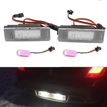

2Pcs/Set LED Number License Plate Lights For Peugeot 106 1007 207 308 3008 406 508 607