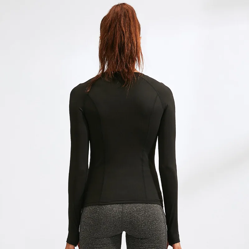 Fanceey, женская футболка с длинным рукавом, термобелье для женщин, тонкие зимние женские футболки, топы, женская одежда, черная белая футболка для женщин
