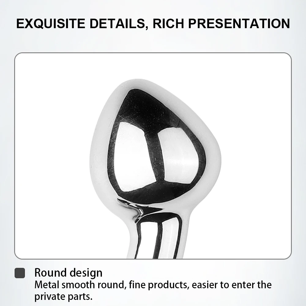 Anal Edelstahl Butt Plug Gebogener Prostatamassager Für Erwachsene_voghion.com
