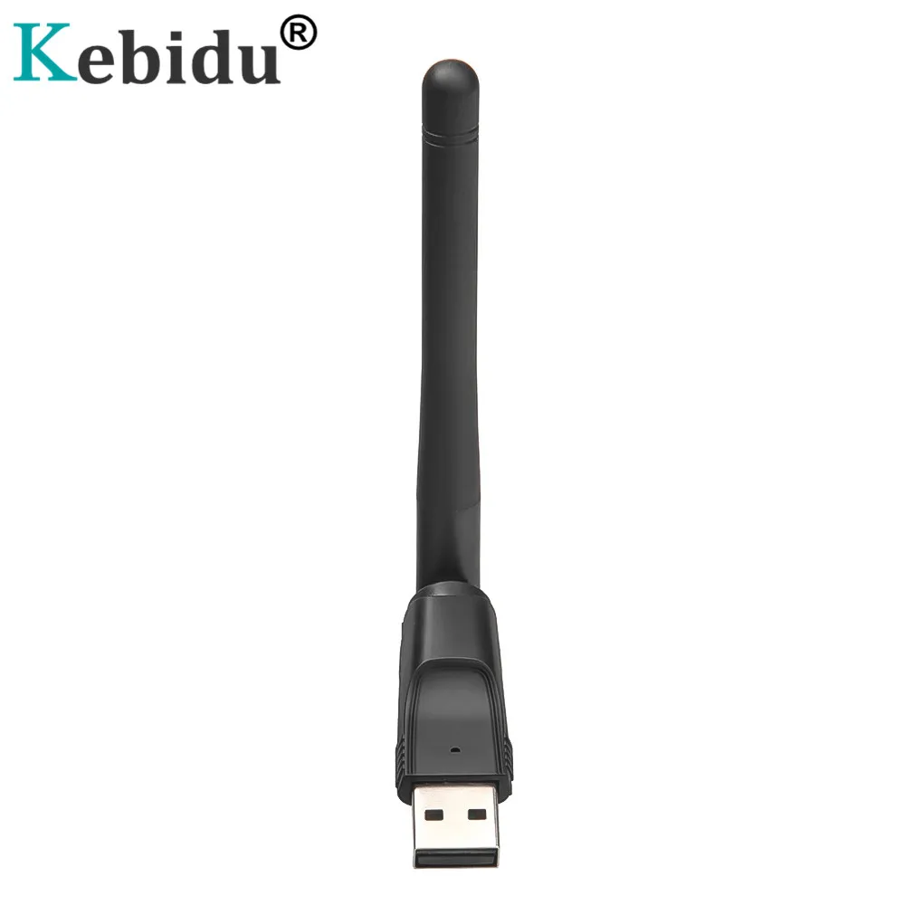 Kebidu MT-7601 чип 150 Мбит/с USB 2,0 WiFi беспроводная сетевая карта 802,11 b/g/n LAN адаптер с поворотная антенна для ноутбука