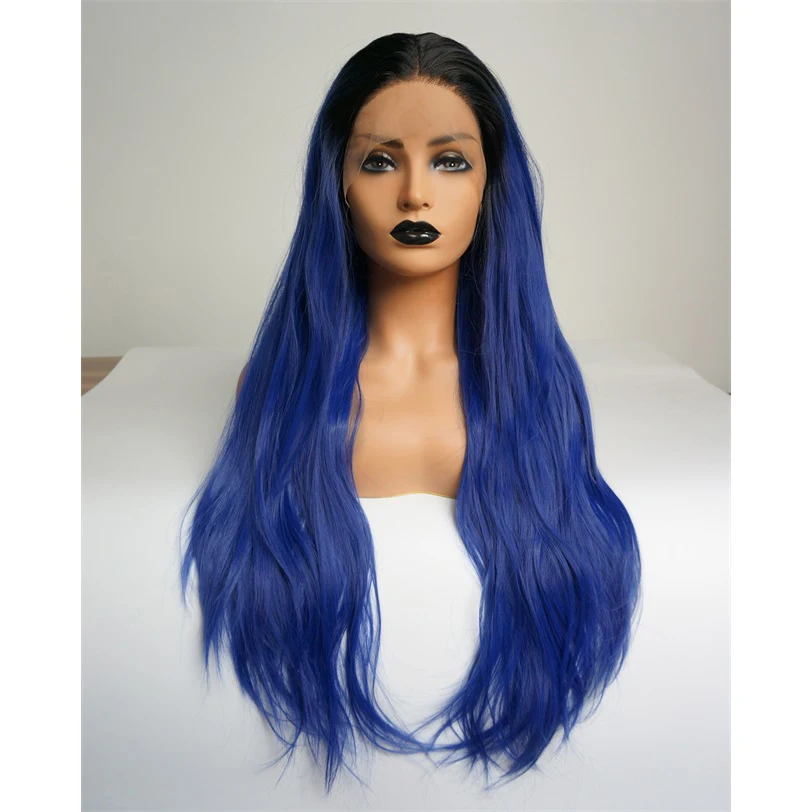 Cosplaysalon 24 дюйма длинные прямые Ombre Синий блондин зеленый розовый флуоресцентные