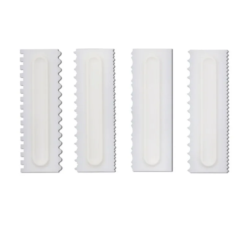  4-piece set of cream scraper plastic scraper sugar cake modeling decorative tools