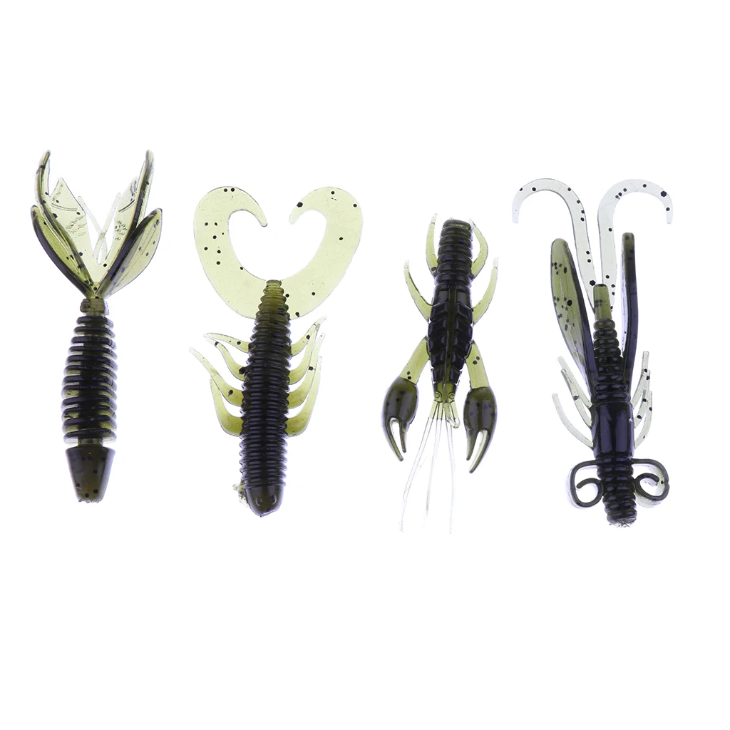 Soft Worm Shrimp Sea Fishing Lures Tackle Crankbaits Bait Minnow Bait