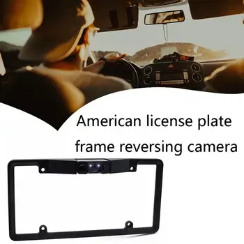 

American Car Camera License Plate Frame License Plate Holder Practical Multifunctional Camera License Plate