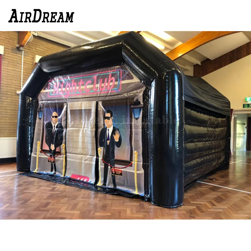 High quality Commercial black inflatable night club party tent pub disco  house for sale - AliExpress