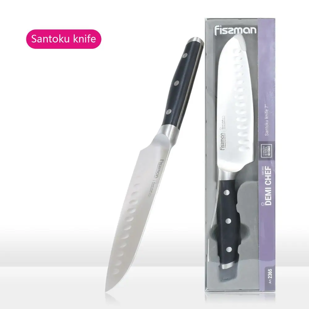 Фиссман 7 дюймовый нож Santoku Demi Chef серии немецкие стальные кухонные ножи|Кухонные