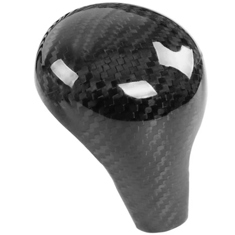 

Gear Shift- Knob Head Cover Decor, Carbon Fiber Automotive Gear Lever Shift- Knob Head Sticker Cover Cap for Audi A4 A5 A6 Q5 Q7