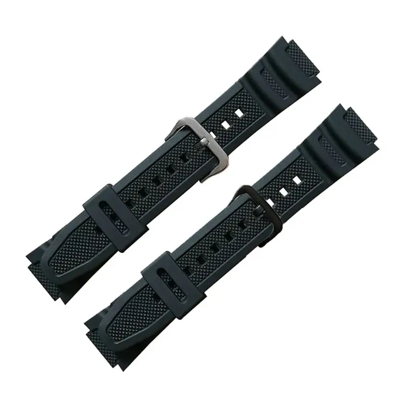 

Silicone Watch Strap Steel Buckle Wristband for Ca-sio W-735H W-800 SGW-300H