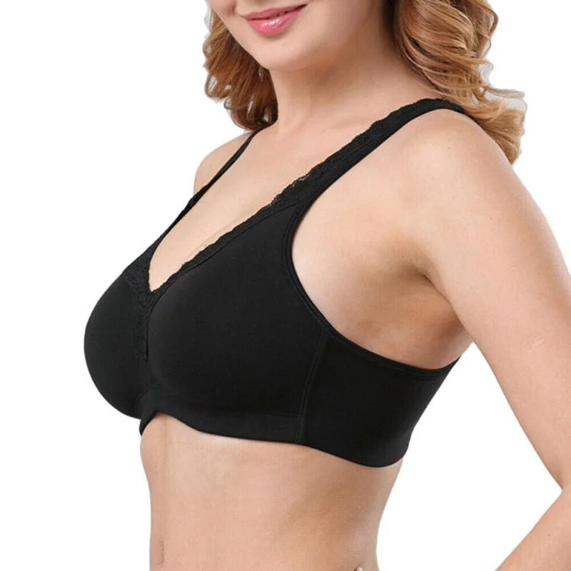 Bras Women Bra Sexy Lingerie Big Breast Unlined Wire Free Underwear  Bralette Plus Size B C D E F 36 38 40 42 44 46 48 50 From Honry, $27.45