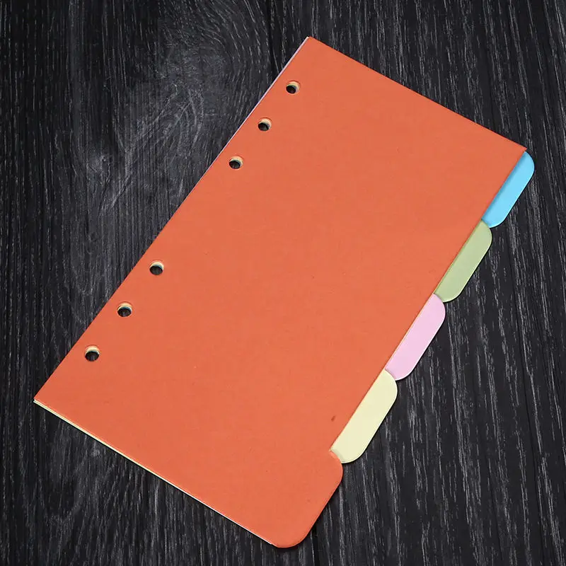 5 шт./компл. A5 A6 Тетрадь Dokibook планировщик пластины-разделители наполнитель с отрывными листами Цветной внутренняя страница Тетрадь принадлежности Канцтовары - Цвет: A6