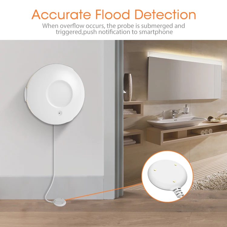 Tuya Zigbee Smart Water Sensor Tuya Zigbee overflow sensor water leakage smart alarm home security alarm system