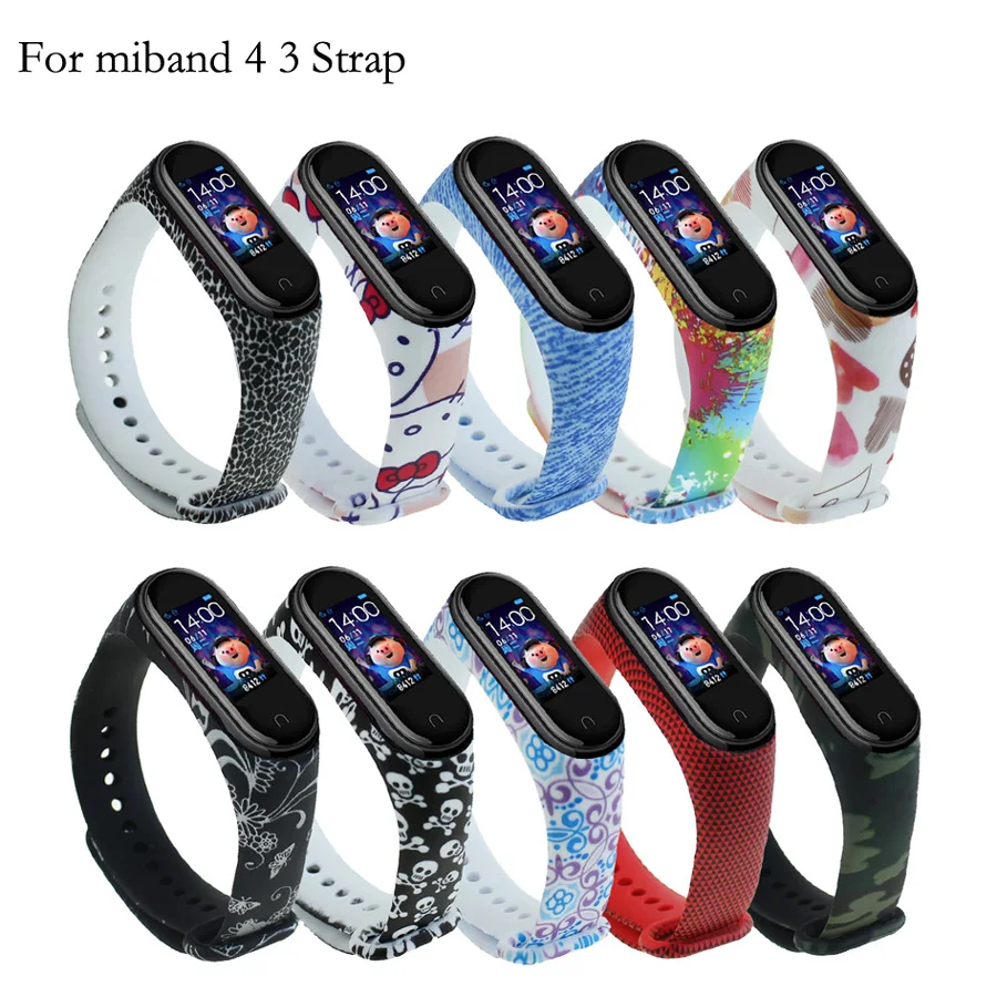 

For Miband 4 Strap Mi band 3 Accessories Replacement silicone varied wrist strap for xiaomi mi 4 3 smart bracelets foonbe
