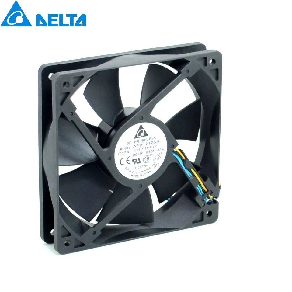 Afb1212sh 12cm 120mm 1225 12025 12*12*2.5cm 12v 0.80a Cooling Fan Good