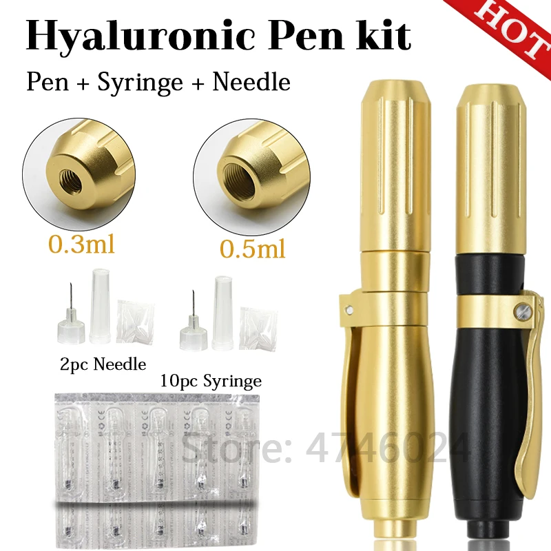 

0.3ml/0.5ml High Pressure Hyaluronique Acid Pen For Anti Wrinkle Lifting Lip Atomizer Hyaluronic Guns with Ampoule Head Syringe