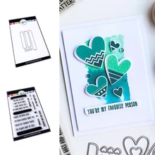 

Notes Of Love Sentiments Stamp Set Metal Cutting Dies Silicone Stamps Scrapbooking New Make Photo Album Card Diy Paper Embossing